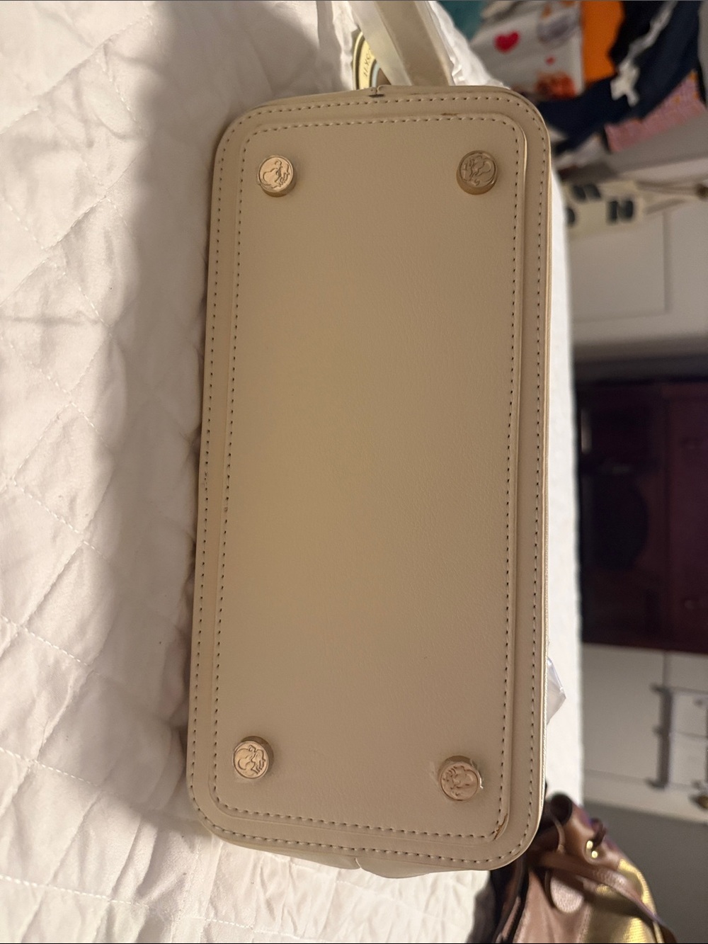 Spartina 449 Straw Crossbody with Cream Trim and Bamboo Accent - Picture 8 of 9